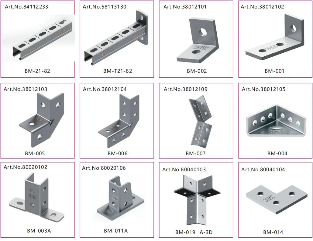 High Performance U Shape 90 Degree Angle Channel Unistrut Fittings